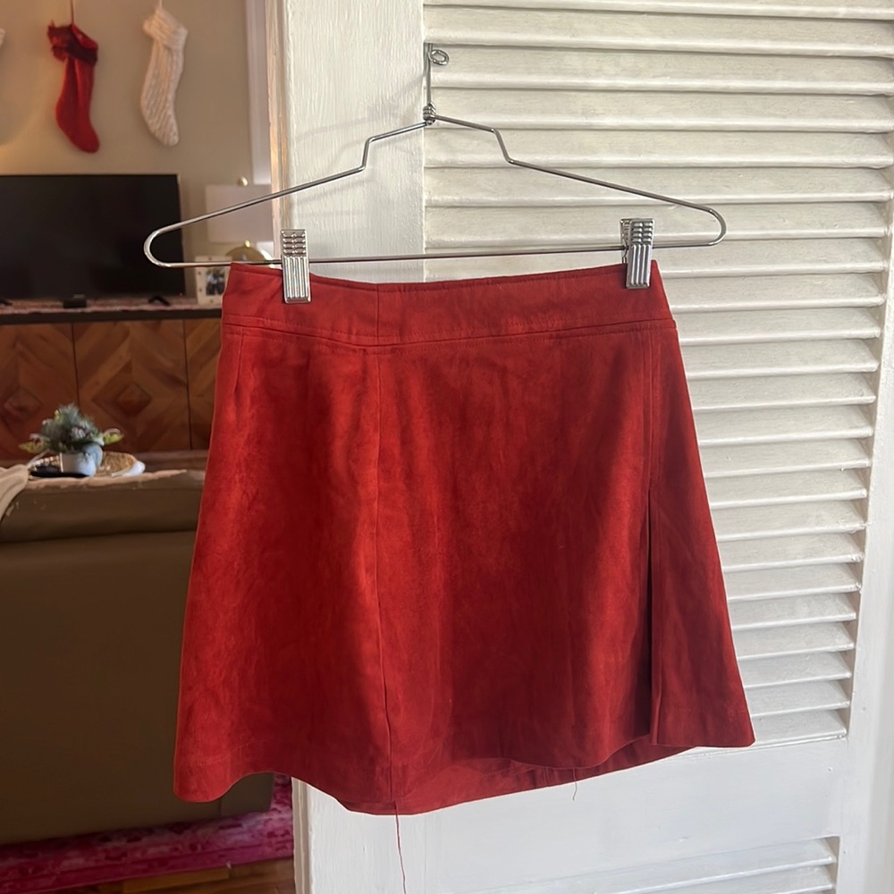Forever 21 Rust Velvet Skort (Size 27)